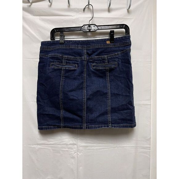 DHN) Red Camel Skirt Women's Size 11 30 Denim Jean Mini Juniors Blue - Picture 6 of 7